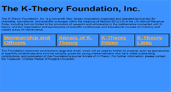 Desktop Screenshot of ktheoryfoundation.org