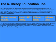 Tablet Screenshot of ktheoryfoundation.org